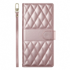 Lederhüllen Poco X7 Pro 5g Gesteppt Mit Riemen Und Schultergurt