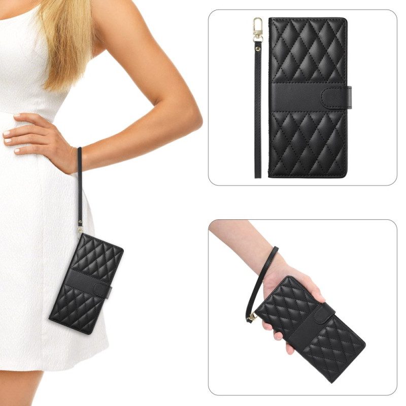 Lederhüllen Poco X7 Pro 5g Gesteppt Mit Riemen Und Schultergurt