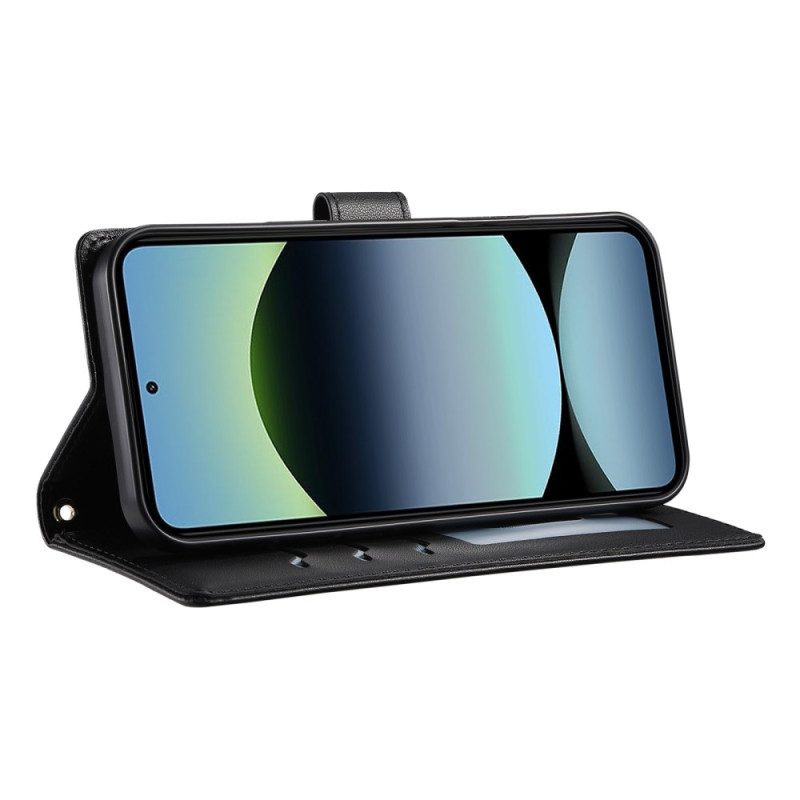 Lederhüllen Poco X7 Pro 5g Gesteppt Mit Riemen Und Schultergurt