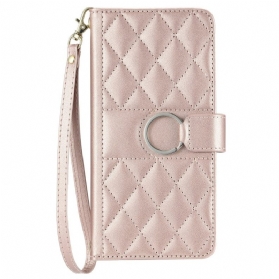 Lederhüllen Poco X7 Pro 5g Gestepptes Design Mit Schlüsselband Und Schultergurt