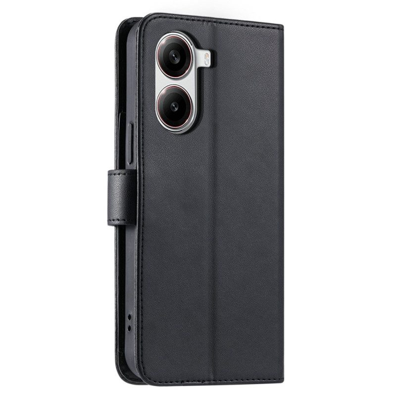 Lederhüllen Poco X7 Pro 5g Gestepptes Design Mit Schlüsselband Und Schultergurt