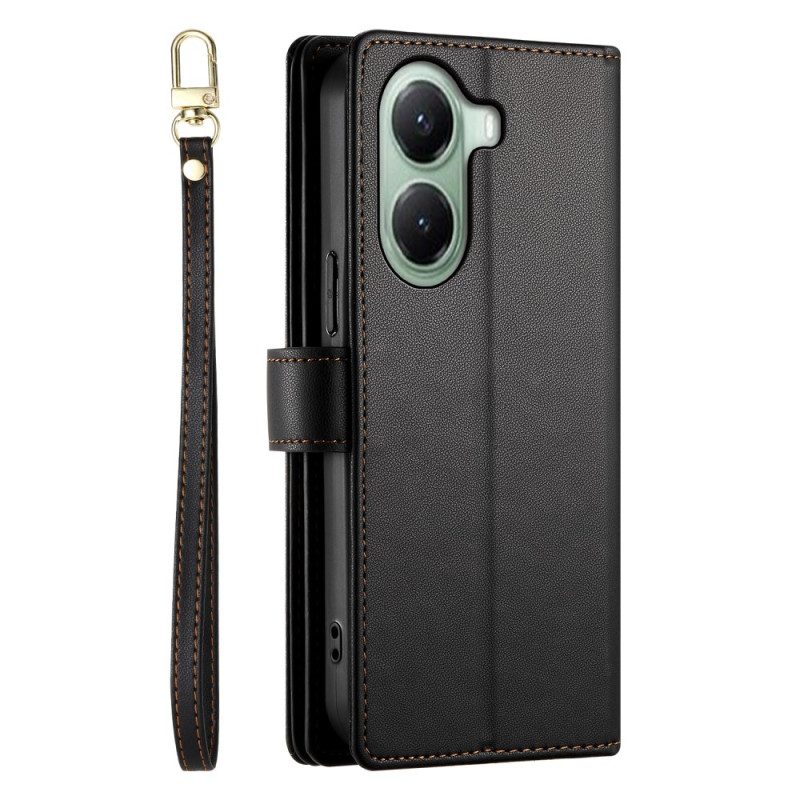 Lederhüllen Poco X7 Pro 5g Handyhülle Geldbörse Mit Riemen Und Schulterriemen