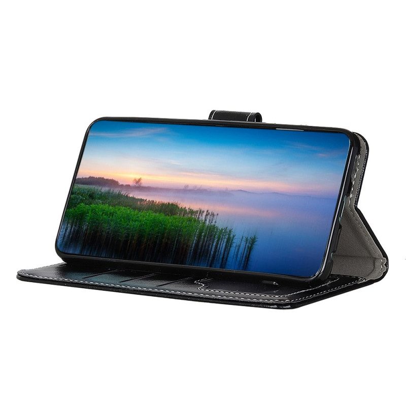 Lederhüllen Poco X7 Pro 5g Handyhülle Glänzendes Kunstleder