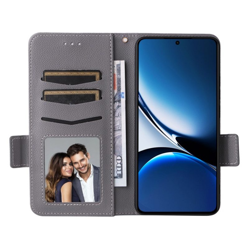 Lederhüllen Poco X7 Pro 5g Handyhülle Kunstleder In Litschi Mit Riemen