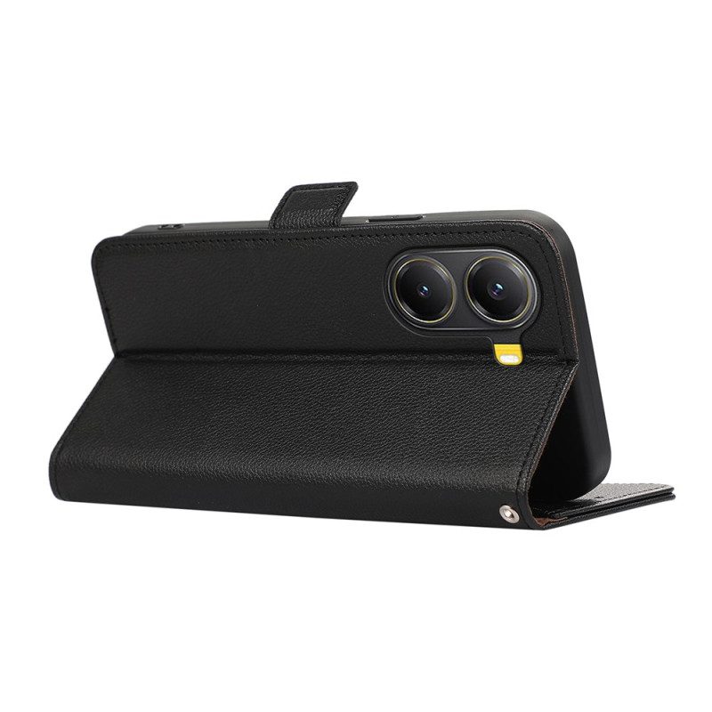 Lederhüllen Poco X7 Pro 5g Handyhülle Litschi-kunstleder