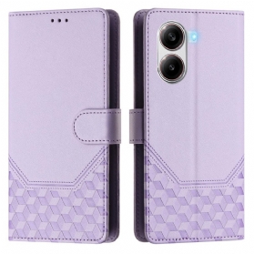 Lederhüllen Poco X7 Pro 5g Handyhülle Wabenmuster