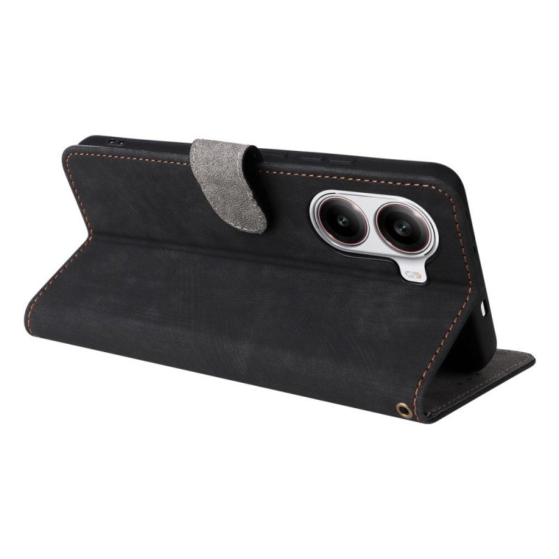 Lederhüllen Poco X7 Pro 5g Handyhülle Wildlederoptik Rfid-schutz Und Riemen