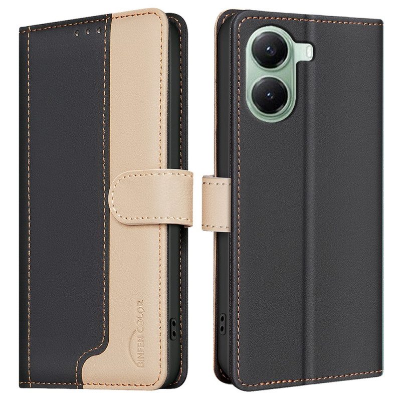 Lederhüllen Poco X7 Pro 5g Handyhülle Zweifarbig Binfen Color