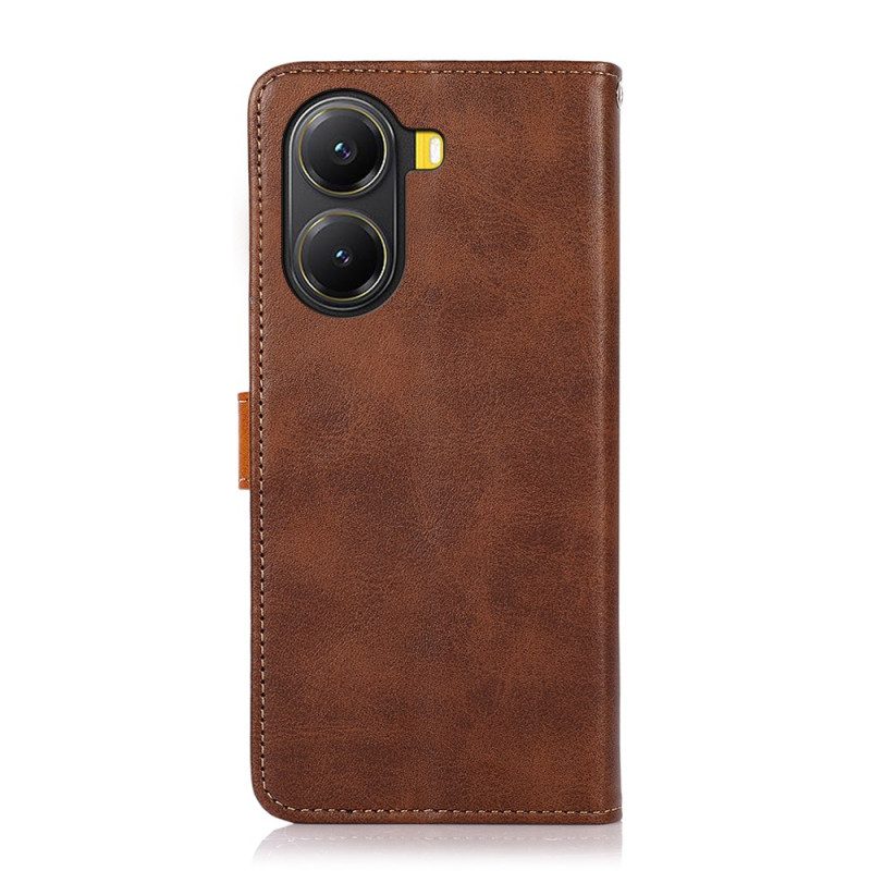 Lederhüllen Poco X7 Pro 5g Khazneh Goldverschluss