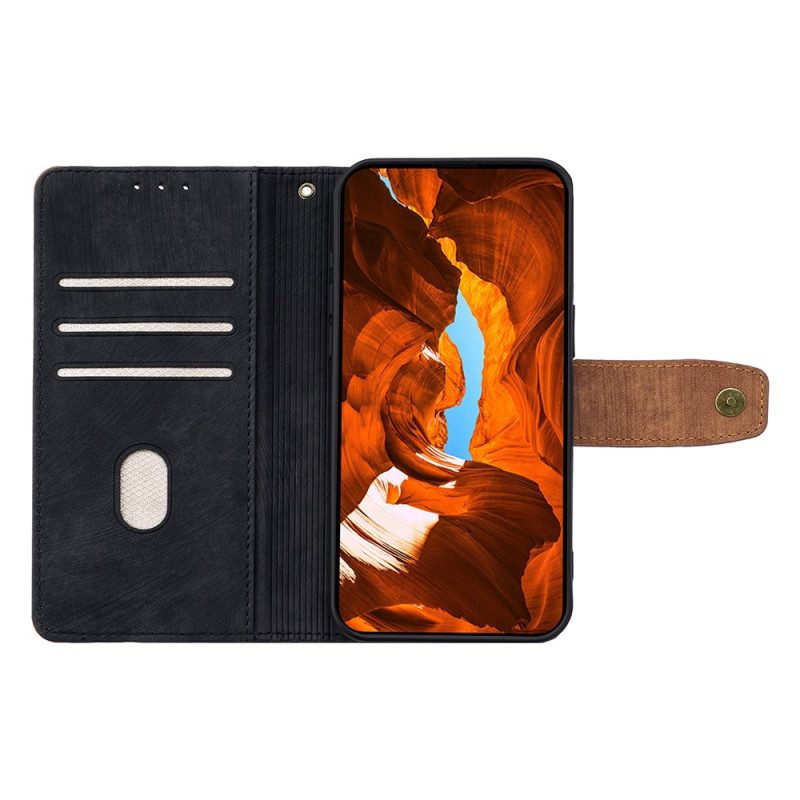 Lederhüllen Poco X7 Pro 5g Zweifarbiger Retro-stil