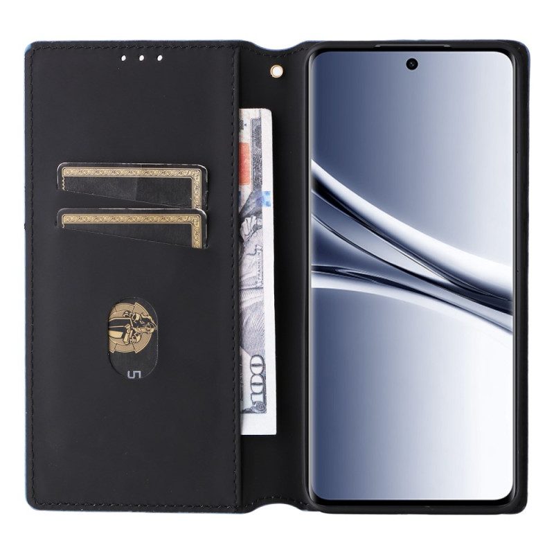 Flip Case Xiaomi Redmi Note 15 5g Handyhülle Graviertes Rautenmuster