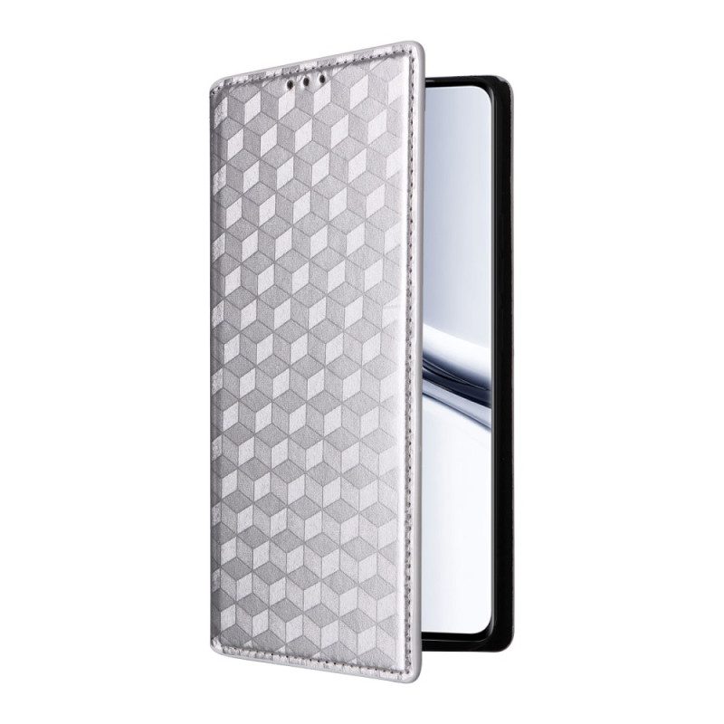 Flip Case Xiaomi Redmi Note 15 5g Handyhülle Graviertes Rautenmuster