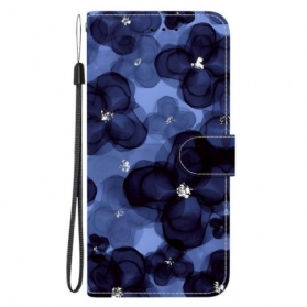 Lederhüllen Für Xiaomi Redmi Note 15 5g Blaue Blumen