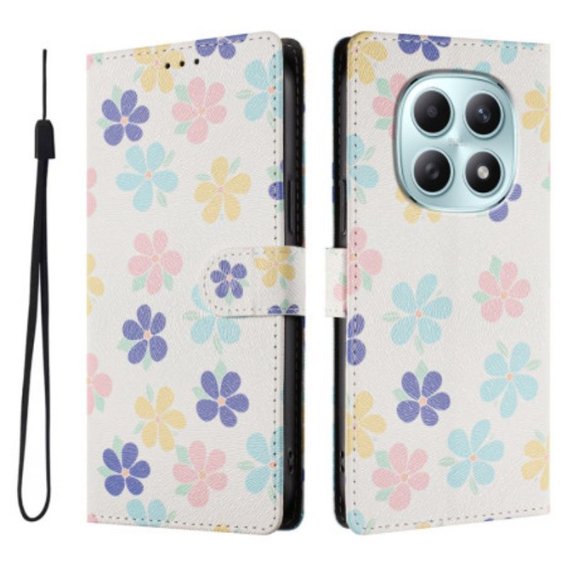 Lederhüllen Für Xiaomi Redmi Note 15 5g Bunte Blumen