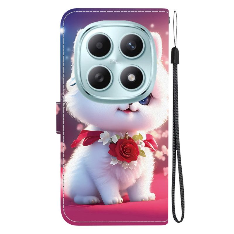 Lederhüllen Für Xiaomi Redmi Note 15 5g Katze Und Rosen
