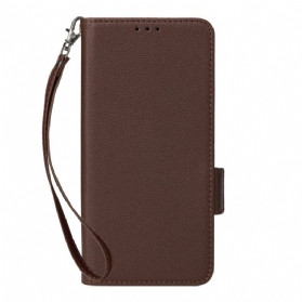 Lederhüllen Für Xiaomi Redmi Note 15 5g Litschi-textur Mit Armband