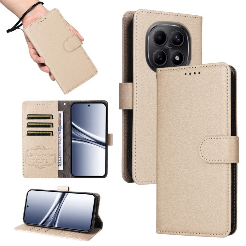 Lederhüllen Für Xiaomi Redmi Note 15 5g Rfid-schutz Und Tragegurt