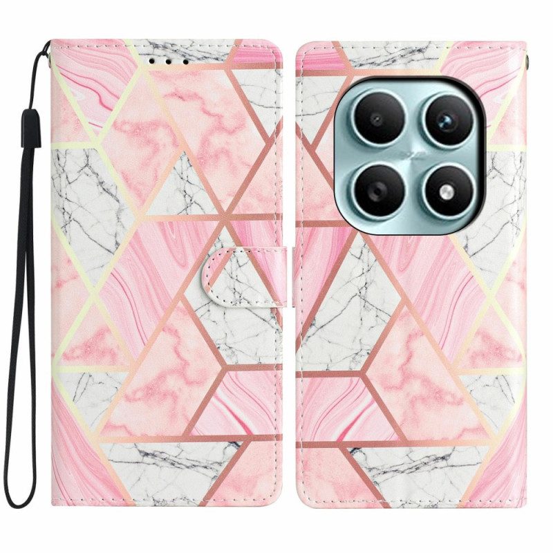 Lederhüllen Für Xiaomi Redmi Note 15 5g Rosa Marmor