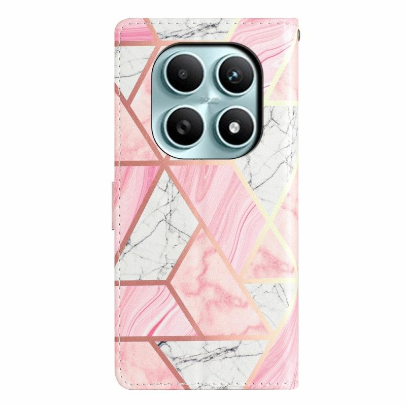Lederhüllen Für Xiaomi Redmi Note 15 5g Rosa Marmor