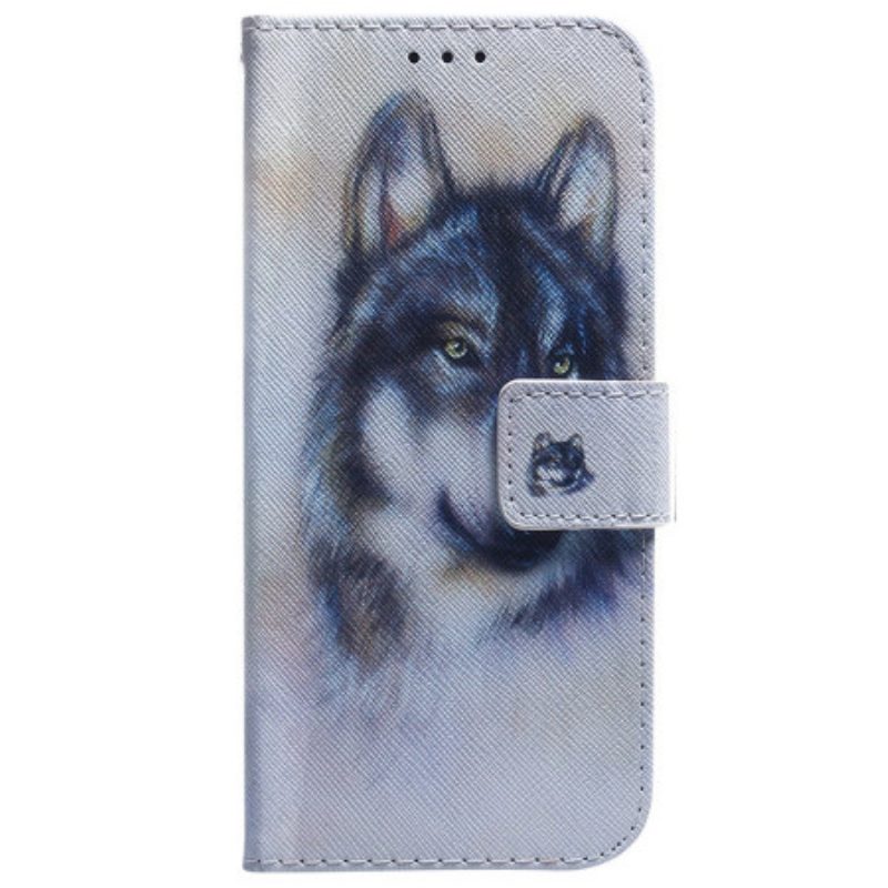 Lederhüllen Xiaomi Redmi Note 15 5g Aquarellwolf