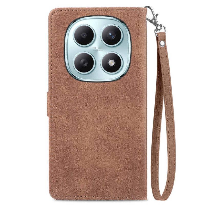 Lederhüllen Xiaomi Redmi Note 15 5g Blumen-spitzenarmband