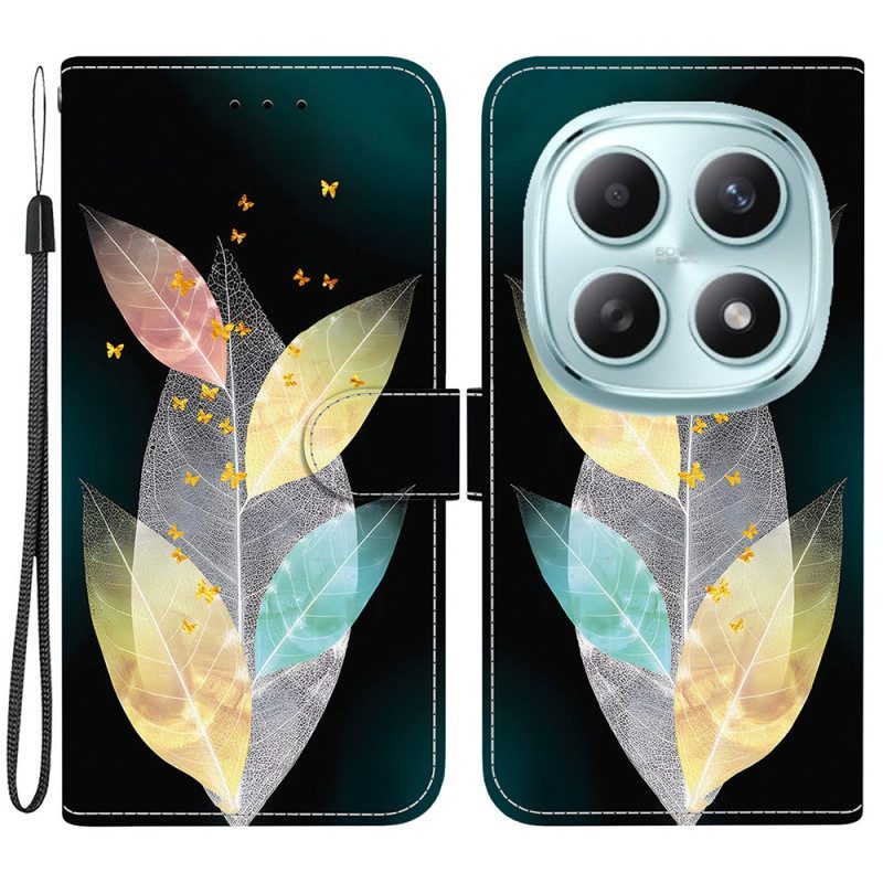 Lederhüllen Xiaomi Redmi Note 15 5g Bunte Blätter