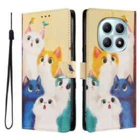 Lederhüllen Xiaomi Redmi Note 15 5g Bunte Katzen