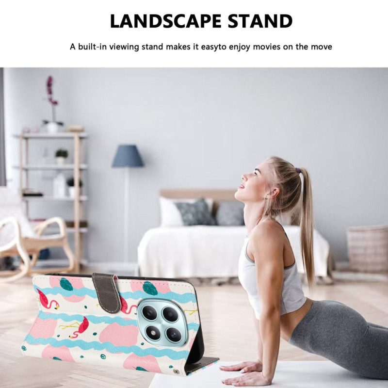 Lederhüllen Xiaomi Redmi Note 15 5g Flamingos