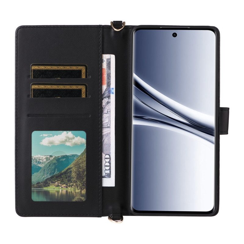 Lederhüllen Xiaomi Redmi Note 15 5g Gesteppt Mit Schulterriemen Armband