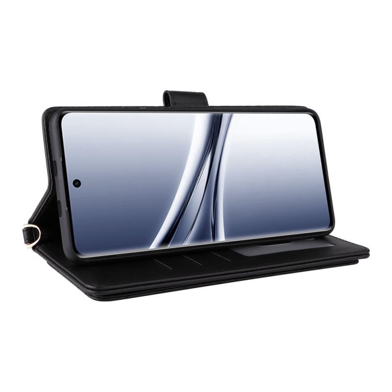 Lederhüllen Xiaomi Redmi Note 15 5g Gesteppt Mit Schulterriemen Armband