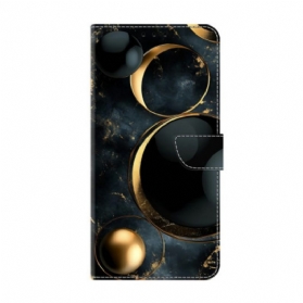 Lederhüllen Xiaomi Redmi Note 15 5g Goldene Ringe