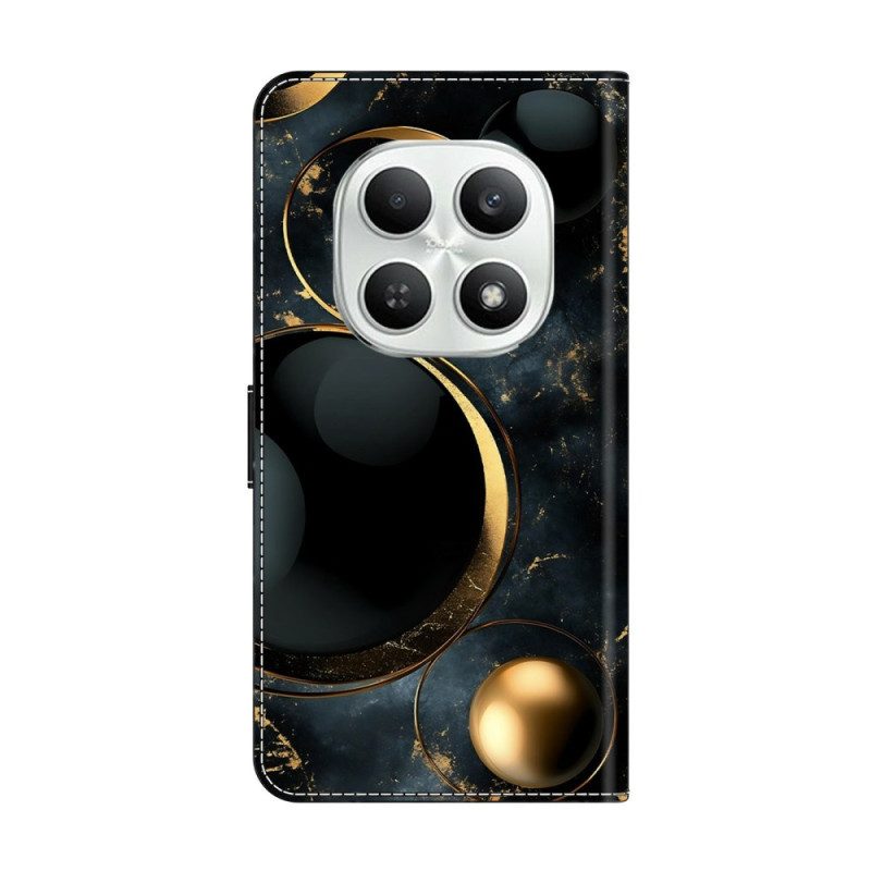 Lederhüllen Xiaomi Redmi Note 15 5g Goldene Ringe