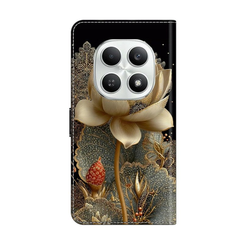 Lederhüllen Xiaomi Redmi Note 15 5g Goldener Lotus