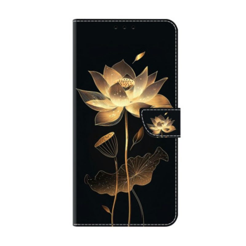 Lederhüllen Xiaomi Redmi Note 15 5g Goldener Lotus