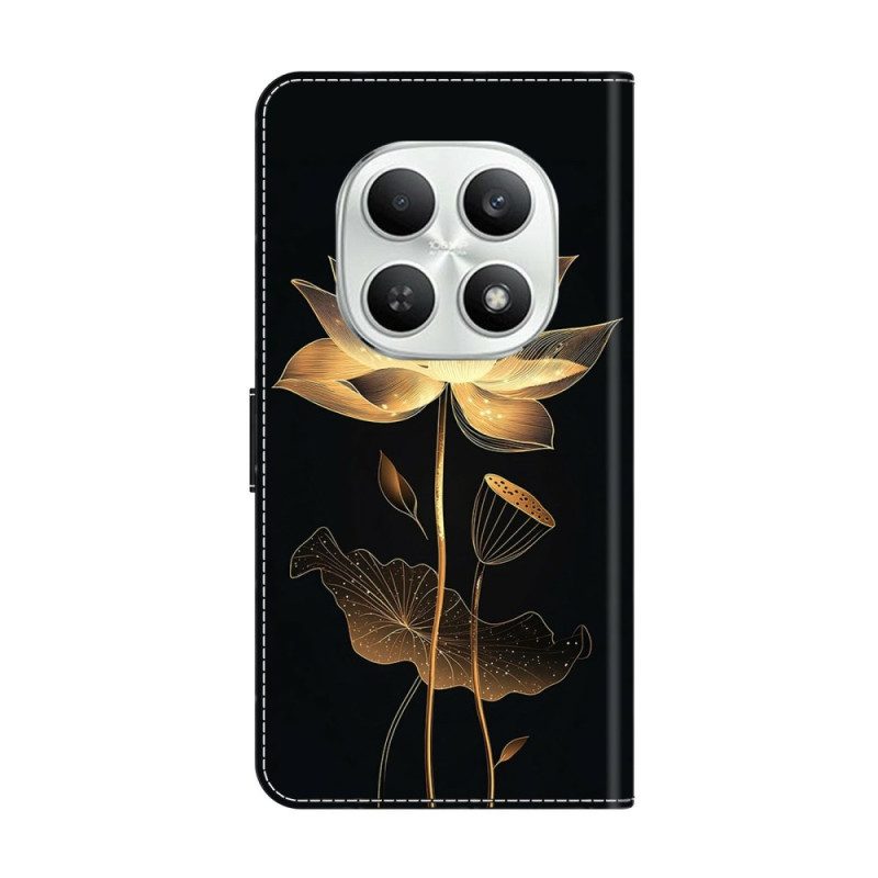 Lederhüllen Xiaomi Redmi Note 15 5g Goldener Lotus