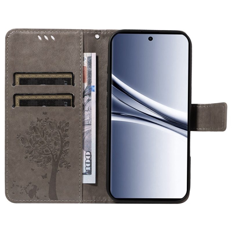 Lederhüllen Xiaomi Redmi Note 15 5g Handyhülle Katzen- Und Baummuster