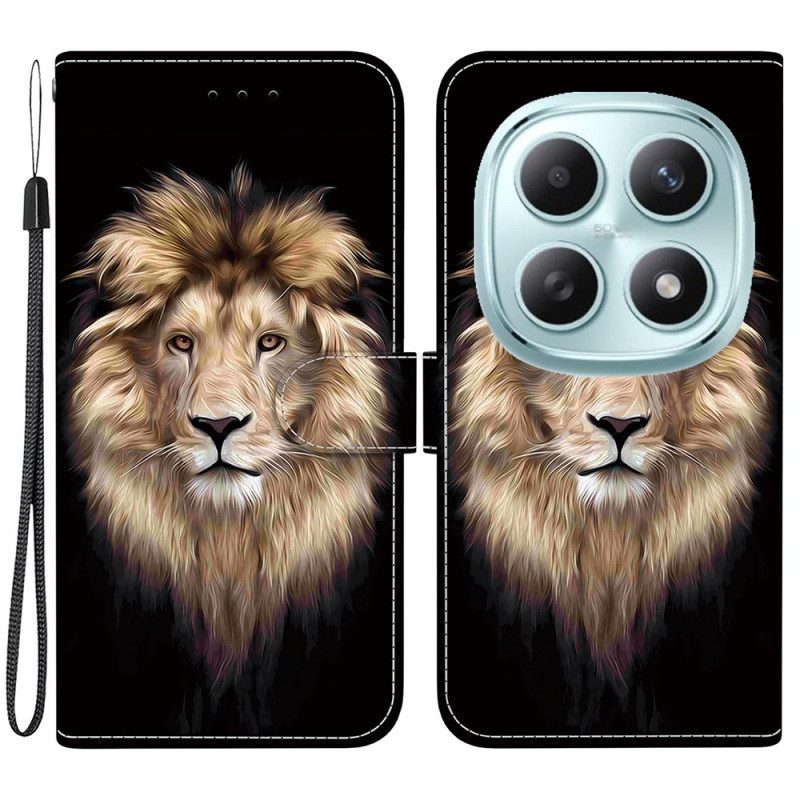 Lederhüllen Xiaomi Redmi Note 15 5g Handyhülle Löwenkopf