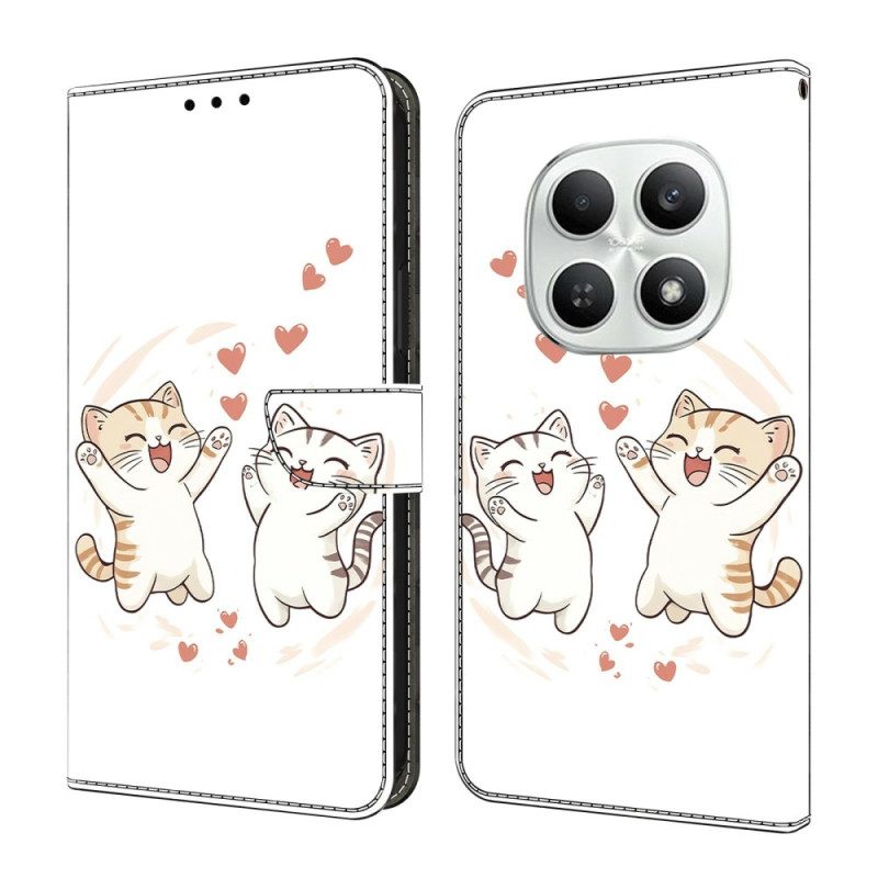 Lederhüllen Xiaomi Redmi Note 15 5g Handyhülle Lustige Katzen
