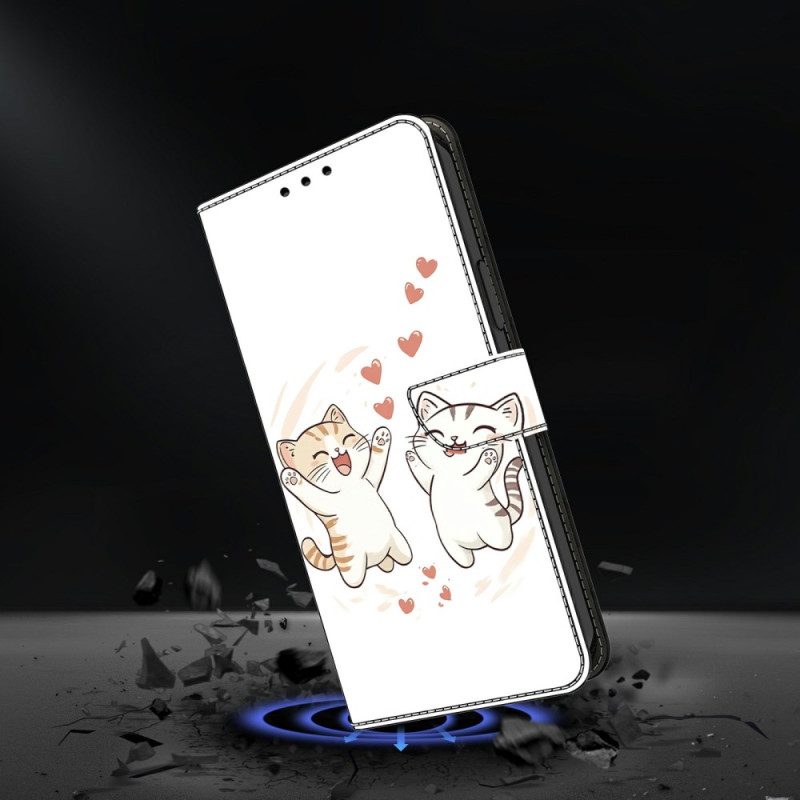 Lederhüllen Xiaomi Redmi Note 15 5g Handyhülle Lustige Katzen