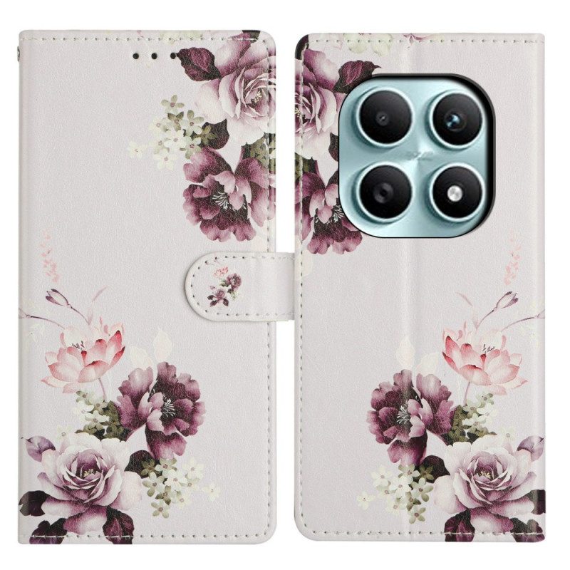 Lederhüllen Xiaomi Redmi Note 15 5g Handyhülle Rosenkreuzmuster