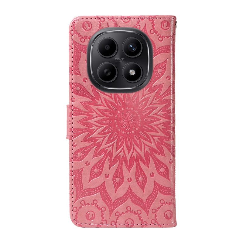 Lederhüllen Xiaomi Redmi Note 15 5g Handyhülle Sonnenblumenmuster