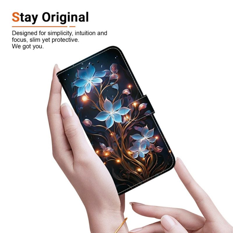 Lederhüllen Xiaomi Redmi Note 15 5g Kleine Laternenblüten