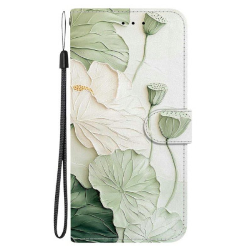 Lederhüllen Xiaomi Redmi Note 15 5g Lotus-muster