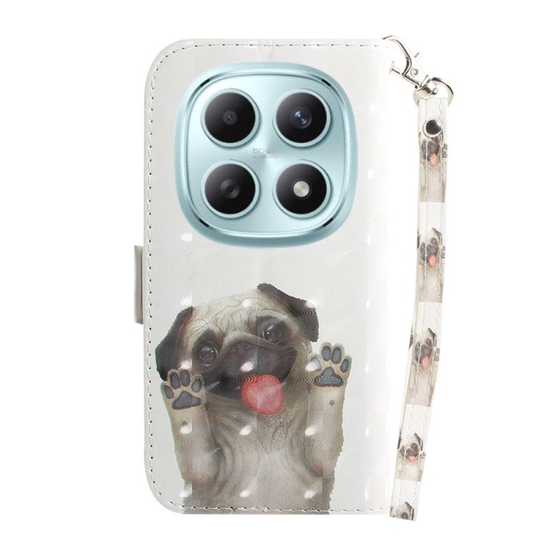 Lederhüllen Xiaomi Redmi Note 15 5g Mops Mit Umhängeband