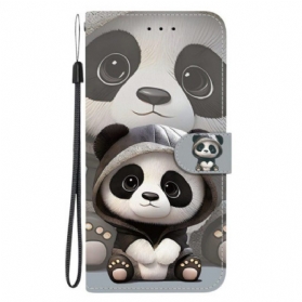 Lederhüllen Xiaomi Redmi Note 15 5g Panda-muster