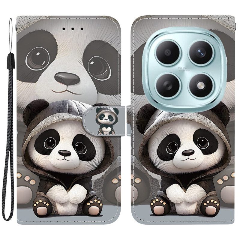 Lederhüllen Xiaomi Redmi Note 15 5g Panda-muster