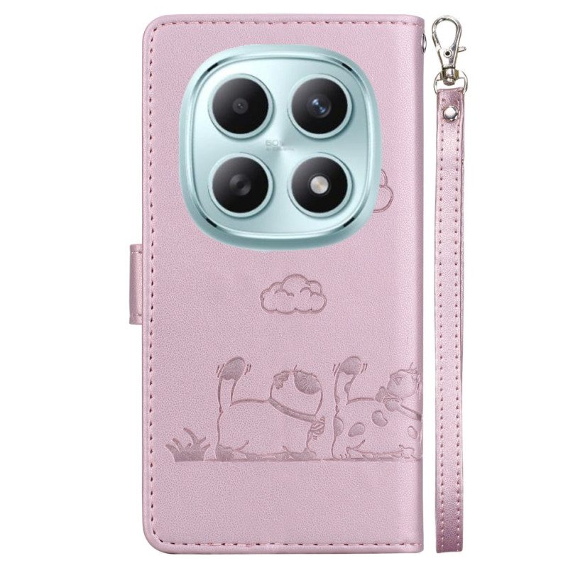 Lederhüllen Xiaomi Redmi Note 15 5g Rfid-blockierung Und Katzenmuster