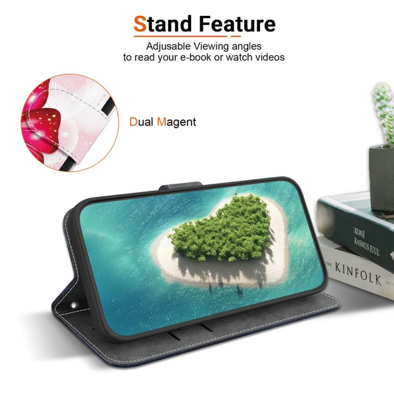 Lederhüllen Xiaomi Redmi Note 15 5g Rosa Schmetterlinge