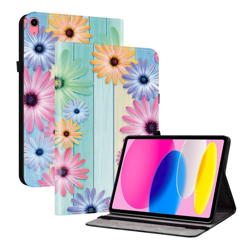 Case iPad (2025) Bunte Sonnenblumen