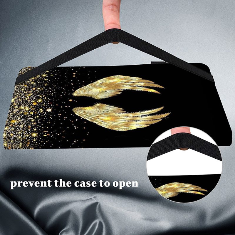 Case iPad (2025) Goldene Flügel